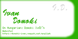 ivan domoki business card